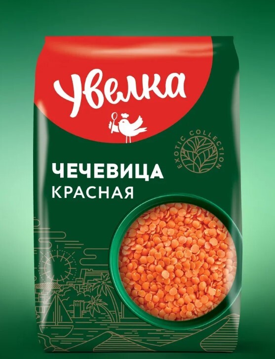 Чечевица красная Увелка 450 гр. (с ВБ кошельком)
