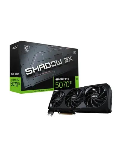 Видеокарта MSI RTX 5070 Ti 16G SHADOW 3X OC, 16 ГБ GDDR7 (с макс. кошельком, с подпиской)