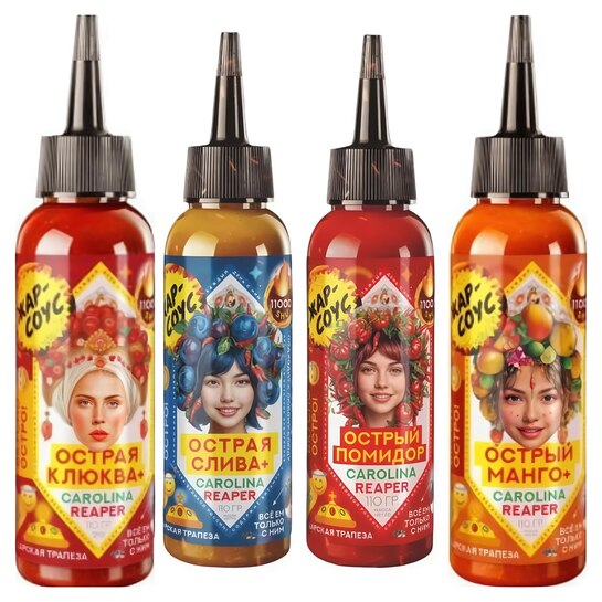 Cкидки на острые соусы  с Carolina Reaper "Жар-соус" 110мл (10000-15000 SHU)