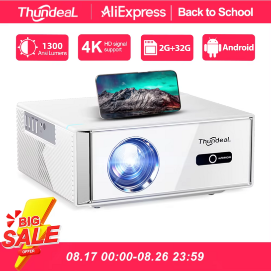 Проектор ThundeaL TD95W Full HD 1300 ANSI ОЗУ 2 ГБ + ПЗУ 32 ГБ