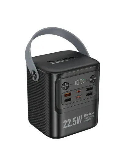 Внешний аккумулятор Hoco J152 Tough 80000 мАч, 22.5W + PD20W, 6 портов, LED-фонарик (с банками-партнёрами)