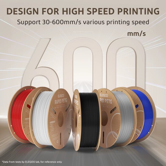 PETG-нить для 3D-печати ELEGOO Rapid, 1 кг, 1.75 мм (разные цвета; также 2, 4, 5 и 10 кг)