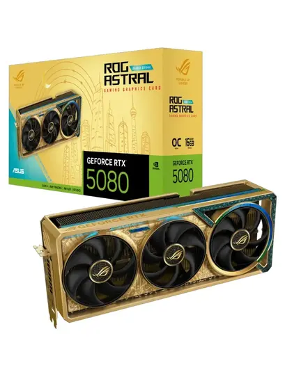 Видеокарта ROG Astral GeForce RTX 5080 Dhahab CORE OC, 16 ГБ (с макс. ВБ кошельком)