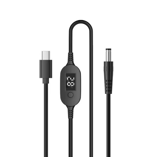 Кабель-триггер USB Type-C > DC 5.5x2.5 до 140 Вт (5, 9, 12, 15, 20, 28 В и до 5 А) с возможностью переключения, из-за рубежа, с ВБ кошельком
