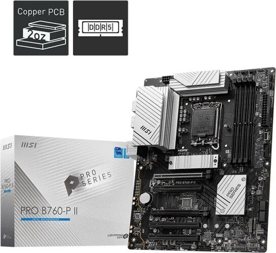 Материнская плата MSI PRO B760-P II LGA 1700 DDR5 (с банками-партнерами)