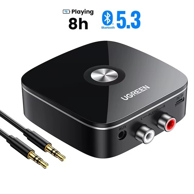 Беспроводной адаптер Ugreen CM123 AUX/RCA с Bluetooth 5.3 (из РФ)