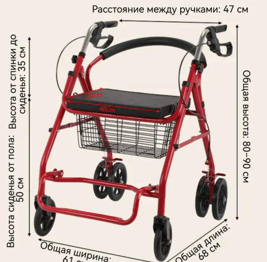 Ходунки и роллаторы (с банком-партнёром, из-за рубежа)
