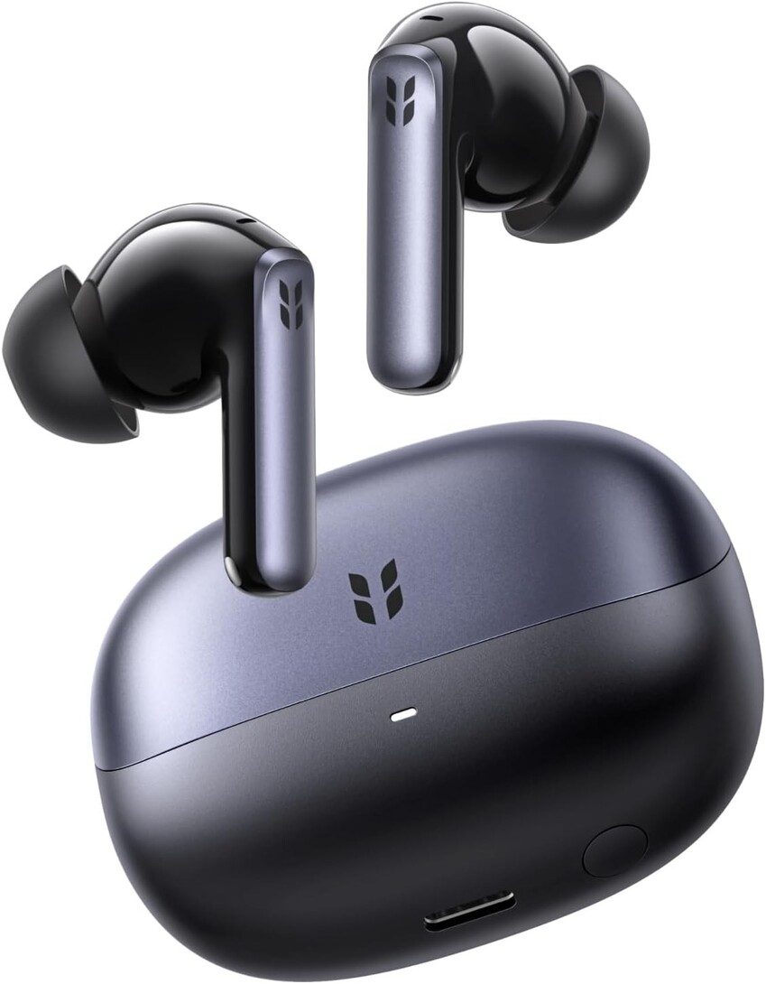 Наушники беспроводные UGREEN EchoBuds Plus (BT 5.4, ANC, LDAC, IP54, 12.4 мм, до 50 ч)