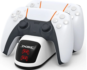 Зарядная док станция подставка для Dualshock PS5 с индикацией (Dobe TP5-0515B)