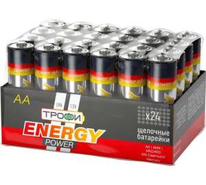Батарейки щелочные Трофи AA 24шт. LR6-24 bulk Б0035376