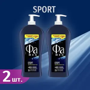 Гель для душа Fa MEN Спорт 2 в 1 (2 шт х 750 мл)
