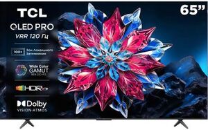 65" Телевизор TCL 65C655PRO-CN, QLED, 4K Ultra HD, черный, смарт ТВ, Google TV (цена может отличаться в зависимости от аккаунта)