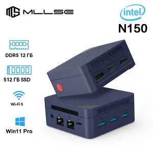 Мини-ПК MLLSE G2 Pro (Intel N150, RAM 12 ГБ, SSD 512 ГБ, Intel HD Graphics, ), GMKtec G2 Pro, темно-синий из-за рубежа с озон-картой