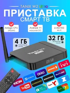 ТВ-приставка Tanix W2 ULTRA 4/32 Gb (с Озон картой, из-за рубежа)