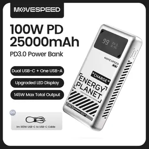 Внешний аккумулятор MOVESPEED M25, 100 Вт