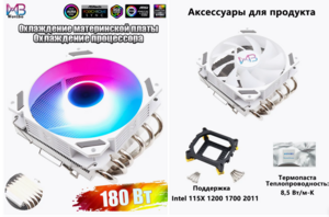 Кулер для процессора Низкий профиль AM4 Intel 115x 1700 2011