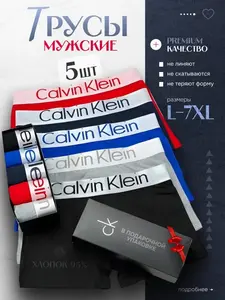 Мужские Трусы боксеры подарочный набор 5 штук (с WB кошельком)