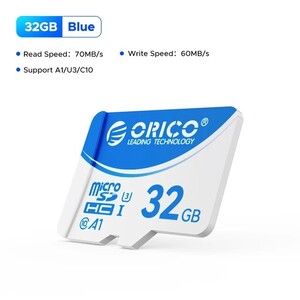 Карта памяти ORICO T3 32 ГБ microSDXC UHS-I (чтение 70 МБ/с, запись 60 МБ/с)
