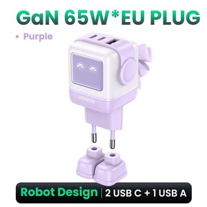 Зарядное устройство Ugreen, 65 Вт, с функцией быстрой зарядки,  GaN 65W 