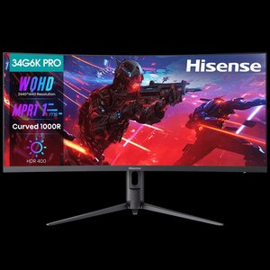 34" Монитор HISENSE 34G6K-PRO, 3440х1440, 180 Гц, HDR 400, VA