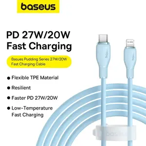 Кабель Baseus Pudding Series Type-C - Lightning, 27 Вт, 2 м (4 цвета)