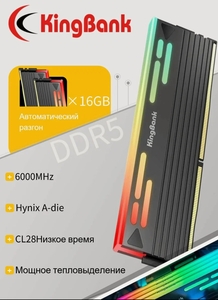Оперативная память 32 ГБ KingBank DDR5 6000MHz Hynix A-die CL28