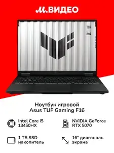 Ноутбук Asus FX608JP-RV016 TUF Gaming F16, 16 ГБ DDR5, IPS (с макс. кошельком ВБ)