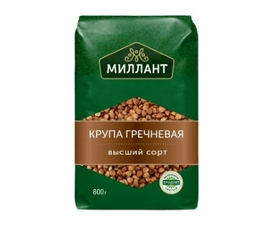 Гречневая крупа Миллант 800 гр. х 6 шт. (с озон картой)