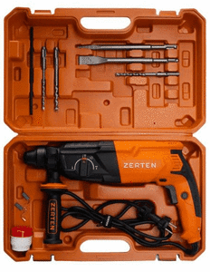 Перфоратор Zerten PR-100 1000 Вт, 1200 об/мин, 4000 уд/мин + 200 бонусов (с ВБ кошельком и подпиской, без нее 2956₽)