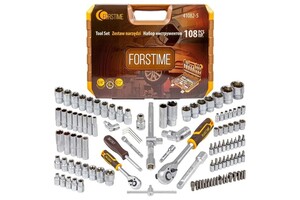Набор инструмента FORSTIME  FT-41082-5(52553) 1/2", 1/4" 6гр. 4-32 мм, 108 предметов