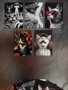 Набор постеров "Кот" (5 шт) (с WB кошельком)