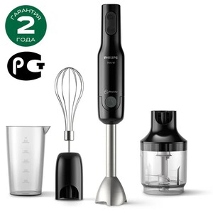 Блендер погружной Philips HR2543/90, 700 Вт, черный (с картой ozon)