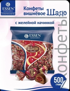 Конфеты Шадо вишневое с желейной начинкой, пакет 500 г (с картой OZON)