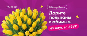 49 тюльпанов в Гипер Ленте