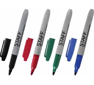 Перманентные нестираемые маркеры STAFF EVERYDAY набор 4 шт.