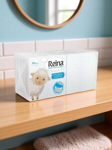 Салфетки бумажные Reina, 300 шт (с кошельком и подпиской WB)