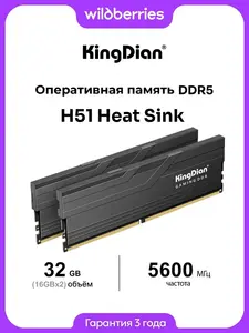 Оперативная память H51 Heat Sink DDR5 5600 МГц CL46 2х16 ГБ (с вб кошельком и подпиской)