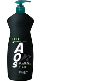 Средство для мытья посуды AOS Уголь, 900 г (4800 г за 489,3₽)