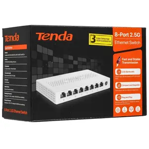 Коммутатор Tenda 2500 Мбит/с 8-портовый (с банком-партнёром)
