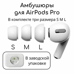Амбушюры для наушников AirPods Pro 1, 2 (3 размера S, M, L)